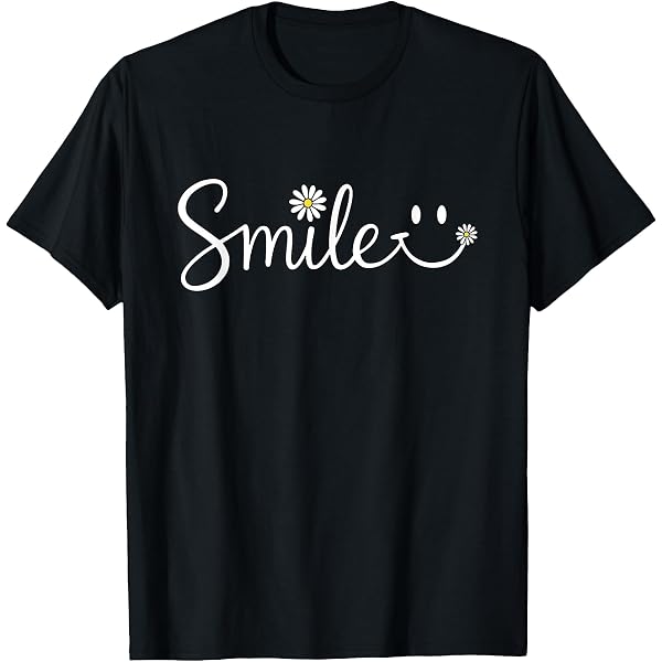 Amazon.com: Smiley Originals Happy Face White Spray Smile T-Shirt